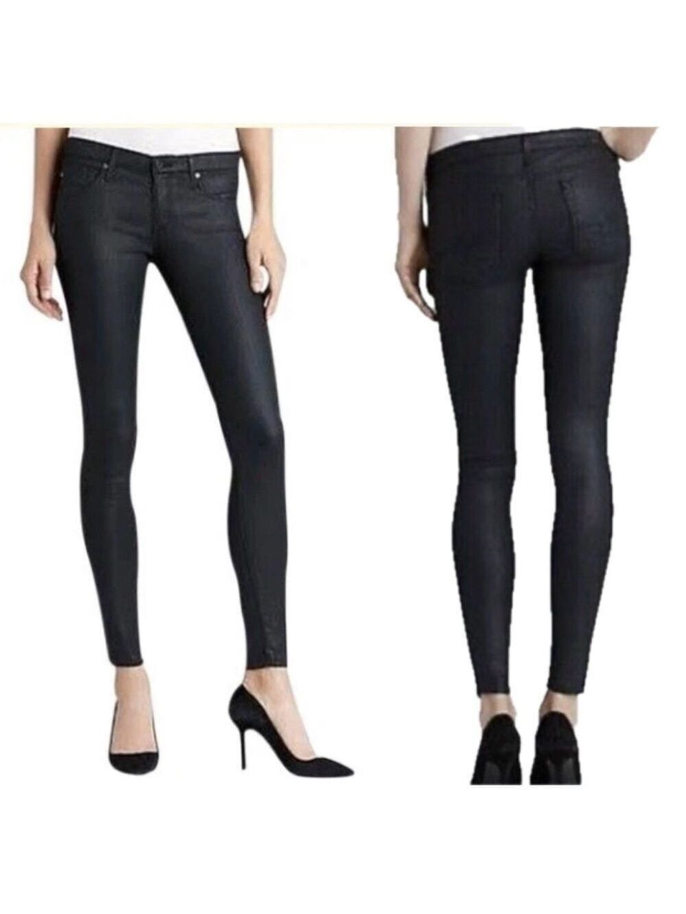 AG Adriano Goldschmied black the absolute legging extreme skinny wax finish 26